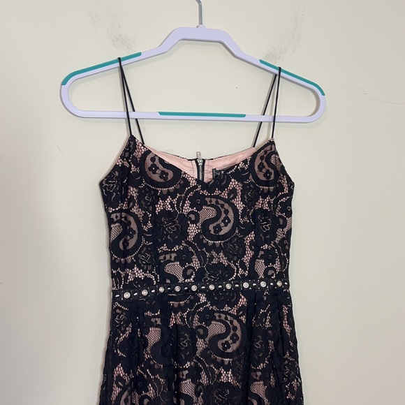 Aspeed Black Lace & Pink Lining Dress - Picture 2 of 8